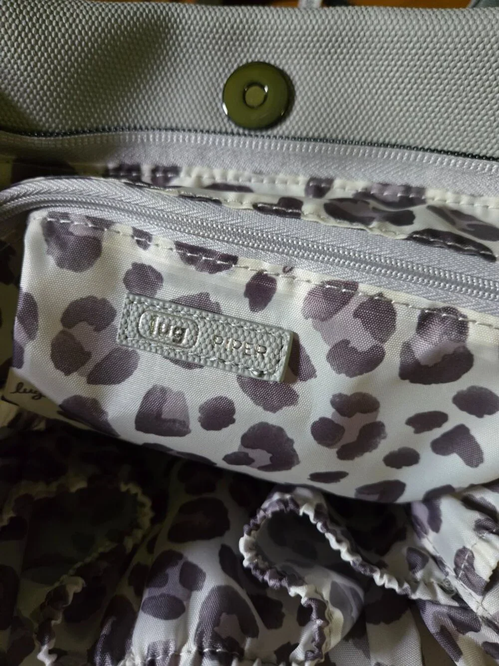 Piper Matte Luxe VL Hobo Tote Bag (in Lug's Cloud Gray color)